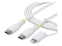 StarTech.com 2M-U2-LNTC-CABLE USB-C to USB-C to USB-C USB-C 2m 2m Hvid Hvid