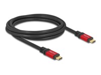DeLOCK USB 2.0 USB Type-C kabel 2m Sort Rød