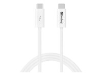 Sandberg USB4 USB Type-C kabel 1m Hvid