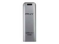 PNY Elite Steel 64GB USB 3.1 USB stick Sølv