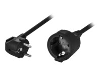 DELTACO DEL-112D Forlængerkabel til strøm 5m Sort