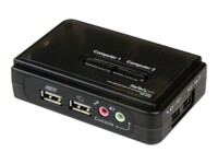 StarTech.com 2 Port USB VGA KVM - Single VGA - Hot-key & Audio Support - 2048x1536 @60Hz KVM - KVM Video (SV211KUSB) KVM / audio-switch Desktop