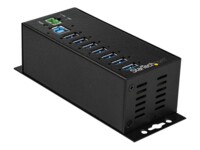 StarTech.com 7 Port USB Hub w/ Power Adapter - Metal Industrial USB 3.0 Data Hub - Din Rail, Wall & Desk Mountable USB 3.1 Gen 1 5Gbps Hub Hub 7 porte USB