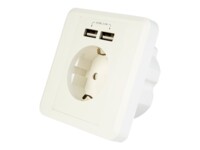 POWER SOCKET OUTLET W/2USB EG-ACU2A2-01 GEMBIRD