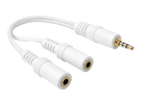 Delock Audiokabel 20cm Hvid
