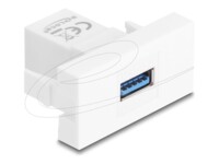 Delock Easy 45 Modul USB 5 Gbps Type-A female to USB 5 Gbps Type-A female white (1:1)