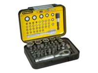 STANLEY Ratcheting socket wrench with bit and socket set 39 Dele