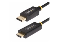 StarTech.com 3.3ft (1m) DisplayPort to HDMI Adapter Cable, 4K 60Hz with HDR, DP to HDMI 2.0b, Active Video Converter, DisplayPort Desktop to HDMI Monitor, M/M - DisplayPort to HDMI Cord (3F-DP-HDMI-4K60-HDR) Videoadapterkabel 1m Sort