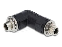 Delock Strøm DC jackstik 5,5 mm (ID: 2,5 mm) (female) - Strøm DC jackstik 5,5 mm (ID: 2,1 mm) (female) Sort Strømforsyningsadapter