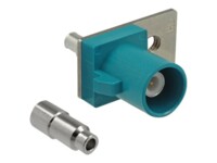 Delock FAKRA Z plug spring pin for soldering 1 prepunched hole Blå