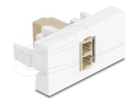 Delock Easy 45 Module LC Duplex female to LC Duplex female white / beige