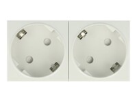 Delock Easy 45 Grounded Power Socket with a 45Â° arrangement 2-way extendable 45 x 45 mm 5 pieces