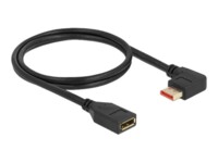 Delock DisplayPort forlængerkabel 1m Sort