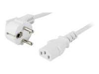 DELTACO Strømkabel 50cm Hvid
