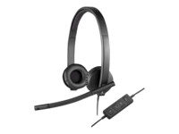 Logitech USB Headset H570e Kablet Høretelefoner Sort