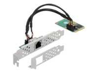 DeLock Mini PCIe I/O PCIe full size 1 x RJ45 LAN Netværksadapter PCI Express Mini Card 1Gbps