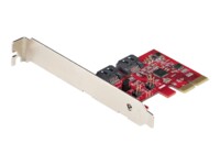 StarTech.com 2 Port PCIe SATA Expansion Card - 6Gbps - Full/Low Profile - PCI Express to SATA Adapter/Controller - ASM1062R SATA RAID - PCIe to SATA Converter Lagringskontrol