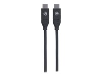 Manhattan USB 2.0 USB Type-C kabel 2m Sort