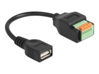 Delock USB-adapterkabel 15cm Sort Grøn