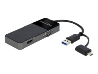 Delock Adapter USB 3.0 to 4K HDMI + VGA Videoadapterkabel 12cm