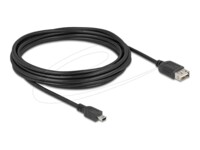 Delock USB-kabel 5m Sort