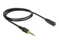 Delock Forlængerkabel til audio 1m Sort