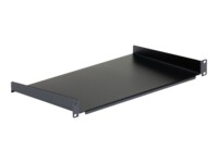 StarTech.com 1U Server Rack Cabinet Shelf - Fixed Deep Cantilever Rackmount Tray for 19' Data/AV/Network Enclosure w/cage nuts, screws Rackhylde Sort
