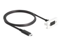 Delock USB Type-C kabel 1m Sort Hvid