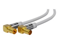 goobay Antennekabel Firelagsskjold 3m Hvid Hvid