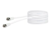 Schwaiger Antennekabel Dobbelt afskærmet 10m Hvid Hvid