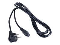 Akyga Strøm CEE 7/7 Strøm IEC 60320 C5 Sort 3m Strømkabel