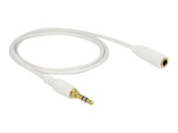 Delock Forlængerkabel til audio 1m Hvid