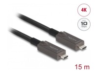 Delock USB Type-C kabel 15m Sort Grå