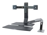 Ergotron WorkFit-A Dual Worksurface Standing Desk Monteringspakke Op til 24' 2 LCD displays / tastatur / mus