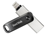 SanDisk iXpand Go 128GB USB 3.0 / Apple Lightning USB stick Sort Sølv