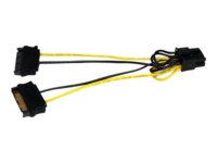 StarTech.com 6in SATA Power to 8 Pin PCI Express Video Card Power Cable Adapter - SATA to 8 pin PCIe power Strømkabel 15cm