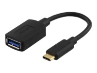 DELTACO USBC-1204 USB-C adapter 15cm Sort