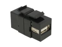Delock Keystone module USB 2.0 A female > USB 2.0 B female Sort