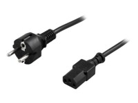 DELTACO DEL-109M Strømkabel 2m Sort