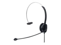 Manhattan Mono On-Ear Headset (USB) (Clearance Pricing), Microphone Boom (padded), Retail Box Packaging, Adjustable Headband, In-Line Volume Control, Ear Cushion, USB-A for both sound and mic use, cable 1.5m, Three Year Warranty Kablet Høretelefoner Sort