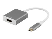 DELTACO USBC-HDMI9 HDMI adapter 20cm Grå