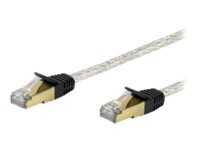 Vivanco CC N6 20 6 CAT 6e Kabel med afskærmning med folie og kobberfletning (SFTP 2m Netværkskabel Gennemsigtig