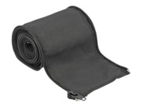 Delock Woven Sleeve with zip fasterner heat-resistant 2m Sort