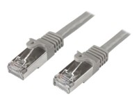 StarTech.com 2m CAT6 Ethernet Cable, 10 Gigabit Shielded Snagless RJ45 100W PoE Patch Cord, CAT 6 10GbE SFTP Network Cable w/Strain Relief, Grey, Fluke Tested/Wiring is UL Certified/TIA - Category 6 - 26AWG (N6SPAT2MGR) CAT 6 Kabel med afskærmning med fol