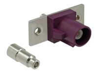 Delock FAKRA D plug spring pin for soldering 2 prepunched holes Lilla