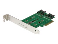 StarTech.com 3-port M.2 SSD (NGFF) Adapter Card - Supports 1x PCIe (NVMe) M.2 SSD, 2x SATA III M.2 SSDs - PCIe 3.0 Adapter (PEXM2SAT32N1) Interfaceadapter
