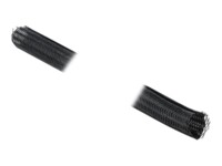 Delock Braided Sleeving with Hook-and-Loop Fastener 10m Sort