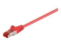Goobay RJ45 S/FTP CAT6 2 meter skærmet RØD