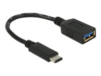 Delock USB-C adapter 15cm Sort