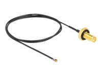 DeLOCK Koaksial 50cm Antennekabel Grey Sort